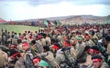 Iranian Basij-fighters gathering before launching an offensive, Iran-Iraq War
