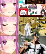 mio hololive vtuber loves muscles