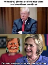 Trump no - begin wars - John Bolton is happy now