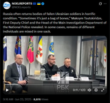Russia often returns bodies of fallen Ukrainian soldiers in horrific condition. &#039;Sometimes it’s just a bag of bones,&#039; Maksym Tsutskiridze, First Deputy 23-06-2025