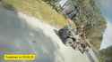 Russian soldier on a quad bike hit dragon’s teeth trying to escape a Ukrainian FPV drone in Kursk region. Days later, aerial recon hit two more 22-06-2025 HD_thumb.jpg