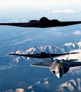 f22s escort b2 bombers