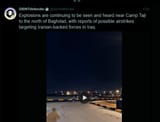 Screenshot 2025-06-24 at 00-47-26 OSINTdefender (@sentdefender) Explosions are continuing to be seen and heard near Camp Taji to the north of Baghdad with reports of possible airstrikes targeting Iranian-backed forces in Iraq[...]