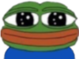 cute pepe with big teary eyes