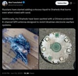 Russians have started adding a viscous liquid to Shaheds that burns even when mixed with sand. 23-06-2025 Chinese protected 8-channel GPS