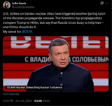 U.S. strikes on Iranian nuclear sites have triggered another jarring lurch of the Russian propaganda seesaw. The Kremlin&#039;s top propagandists compare Trump to Hitler 23-06-2025 P1