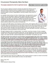 circumcision permanantly alters the brain