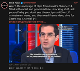 Screenshot 2025-06-05 at 12-20-45 Mehdi Hasan (@mehdirhasan) Watch this montage of clips from Israel&#039;s Channel 14 filled with racist and genocidal bile shocking stuff ask yourself why you don&#039;t see these clips on US or UK mainstream news and the