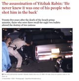 Yitzhak Rabin ‘He never knew it was one of his people who shot him in the back’ (1)