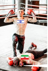 beaten-boxer-lying-knocked-out-on-the-boxing-ring-with-strong-man-winner-above-RFFGGM
