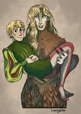 Wigalois(Guinglain) and Ruel the Wildwoman