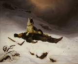 The Dead Miner (Mourning the Master), 1867, by Charles Christian Nahl (1818–1878)