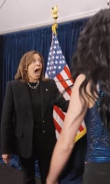Kamala Harris when she sees malt liqour, kfc, popeyes, watermelon and parents in jail all inside the democrat&#039;s headquarters