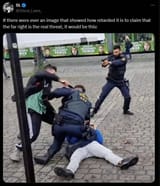 Germany Police Attacking Man Stopping Mass Stabbing Event