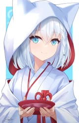 Fubuki mit Kapuze und Schale__shirakami_fubuki_hololive_drawn_by_shiinochi__sample-b1b4033e0b9e96ece8c7f341faef3389