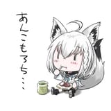 Fubuki_eating potato and drinking tea__shirakami_fubuki_hololive_drawn_by_kumab__sample-458790060a8ea436395b0a903570c1a9