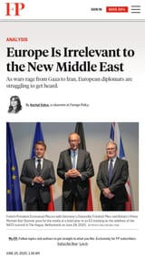 Europe ME irrelevance 