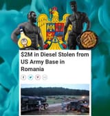 giga chad romanians stealing 2 million dollars worth of oil from united states military base