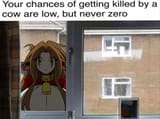 anime girl cow attack
