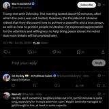 Trump met with Zelensky. The meeting lasted about 50 minutes, after which the press was not invited. However, the President of Ukraine stated 25-06-2025