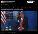 President Trump 25-06-2025 &#039;Zelenskyy is a nice guy, I&#039;m going to meet him today. I don&#039;t know, I assume we&#039;re going to be discussing Ukraine&#039; HD