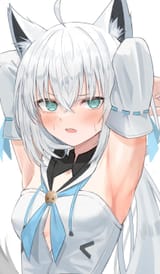 Fubuki in Reimu-pose__shirakami_fubuki_hololive_drawn_by_kei8987__sample-e7febb8b6d254fe573874fef2a28fa49