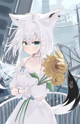 Fubuki with flowers__shirakami_fubuki_hololive_drawn_by_shino2121__sample-4ac2f2434517bf3d2cffa6f723511395