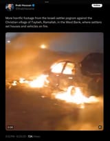 jews pogromed an entire Christian village in the West Bank 25.06.2025