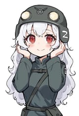 cute Alphanka_gesture puffing her hair up_1722739334606075