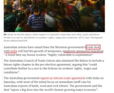 Indian Selling population in trade deal