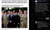 The UK will send 350 upgraded air defense missiles to Ukraine — funded by £70M in interest from frozen Russian assets, The Guardian reports 25-06-2025