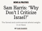 atheist Sam Harris - Israel