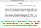 permanent primary deficits and BTC