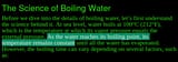 science of water boiling