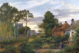 Evening, the Ploughman Homeward Plods His Weary Way by Benjamin Williams Leader, 1831-1923 FF L