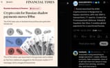 Russia launched the A7A5 cryptocurrency in Kyrgyzstan to bypass sanctions, with over $9B in transactions, FT reports. Created by Promsvyazbank 25-06-2025