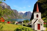N Smallest Stave Church in Scandinavia built in 1147, Undredal