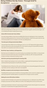 Childless Not By Choice - Through Grief To Acceptance