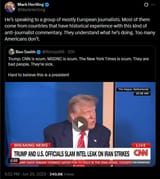 MarkHertling 25-06-2025 He’s speaking to a group of mostly European journalists. Trump, &#039;CNN is scum. MSDNC is scum. The New York Times is scum HD