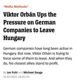 orban against german companies