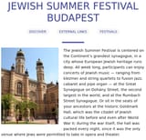 Jewish Summer Festival Budapest