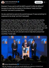President Trump said he left the NATO summit &#039;a little bit different&#039; because he saw that the leaders of the Alliance &#039;really love their countries&#039; 25-06-2025 HD