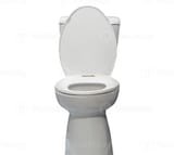 open-moden-white-toilet-bowl-after-guest-s-use-in-resort-or-hotel-restroom-isolated-on-white-background-with-clipping-path-photo