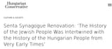 Screenshot 2023-10-08 at 13-22-40 Senta Synagogue Renovation ‘The History of the Jewish People Was Intertwined with the History of the Hungarian People from Very Early Times’ Hungarian Conservative