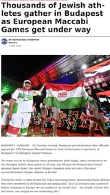 Thousands of Jewish athletes gather in Budapest as European Maccabi Games get under way – Kafkadesk