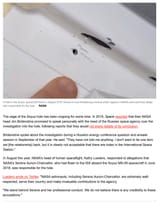 Russians lied about ISS hole