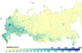russian population density map 