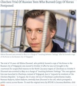 Russian man burns quran chechen response