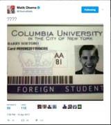 obama&#039;s student body card
