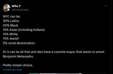 Screenshot 2025-06-26 at 22-07-03 (4) Mike P w serwisie X „NYC can be 30% Latino 20% Black 15% Asian (including Indians) 15% White 15% Jewish 5% racial abomination Or it can be all that and also have a commie mayor that wants[...]